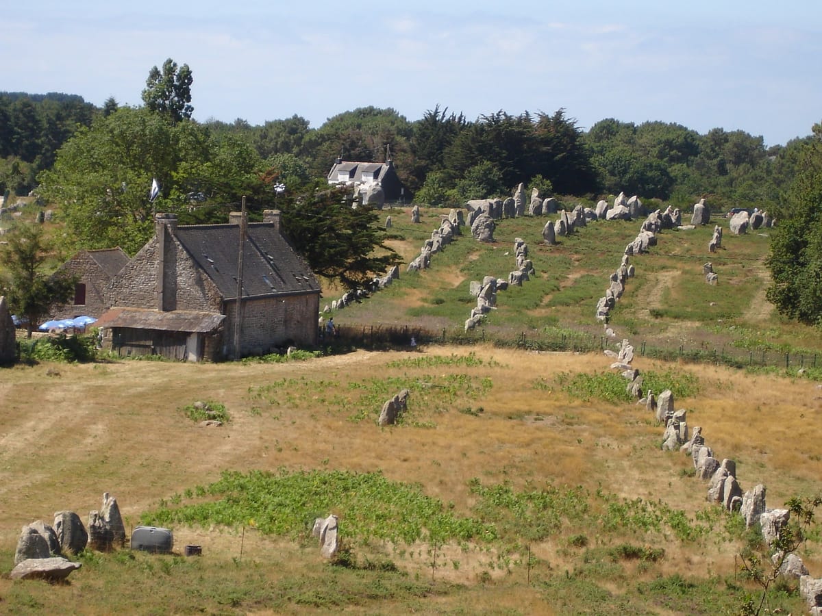 The Kermario alignment, one of the three major stone rows at Carnac.