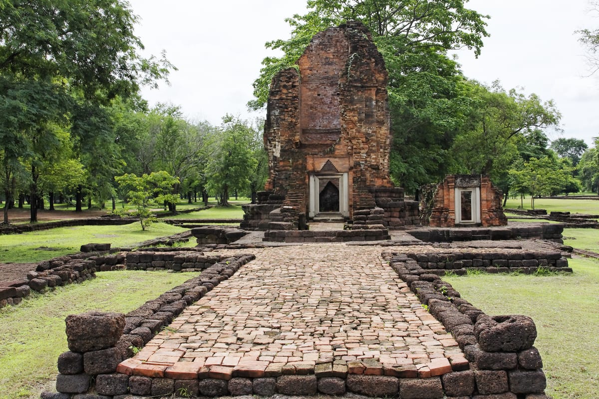 Prang Song Phi Nong, twin Khmer-style laterite prang towers within the historical park.