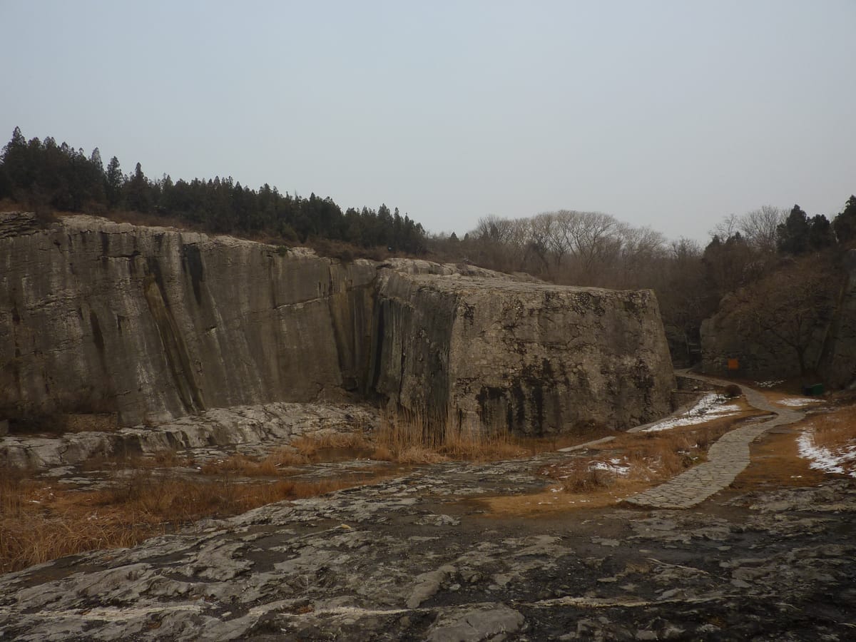 The unfinished stele base, the heaviest of the three pieces at an estimated 16,250 metric tons.